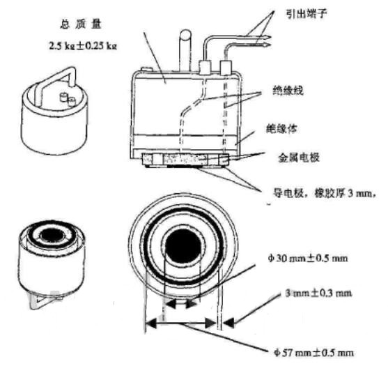 表面電阻測(cè)試電極組件